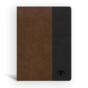 CSB Men of Character Bible, Brown/Black Leathertouch, Indexed - Picture 1 of 12