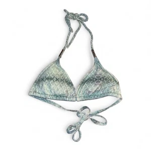 Heidi Klein Reptile Print Textured Rope Padded Triangle Bikini Sz 1 / Small - Picture 1 of 6