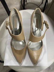 Women’s BCBG Generation 10 M Nude Leather  Stiletto Heel  Pump Shoes Preowned - Picture 1 of 11