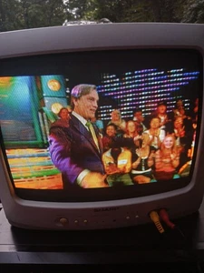 Sharp 13G-M150 13" White CRT TV Front RCA Inputs - Retro Gaming - Picture 1 of 7