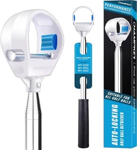 CHAMPKEY Upgraded Auto-Locking Golf Ball Retriever Performance 12FT, blue - Picture 1 of 8