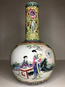 Vintage Chinesische Porzellan Vase Handbemalt Blumenvase China 19-20 Jh - Bild 1 von 22