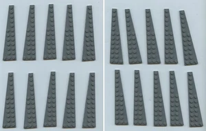 LEGO x 10 Dark Bluish Gray Wedge, Plate 12 x 3 Left and x 10 Right - Picture 1 of 1