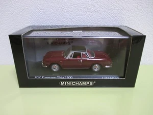 Minichamps 430050222 Volkswagen VW Karmann Ghia 1600 1966 Dark Red 1:43 - Picture 1 of 2