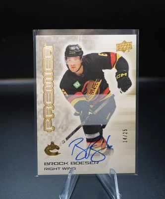 Brock Boeser 2024-25 Vancouver Canucks Premier Gold Auto /25  - Image 1 of 2
