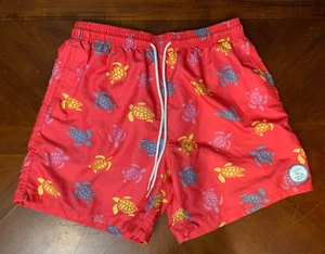 UZZI The Land and Sea Co Boy's Sea Turtle Swim Trunks - Medium, Pink Blue Yellow - Picture 1 of 6