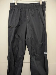 REI Coop Pants Boys L Black Rainier Shell Pullon Elastic Waist Ripstop Outdoors - Picture 1 of 19