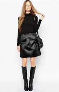 URBANCODE LONDON /ASOS Faux Pony Skin/Fur/Hair Aline Mini Skirt~UK 8/US 4 - Picture 1 of 19