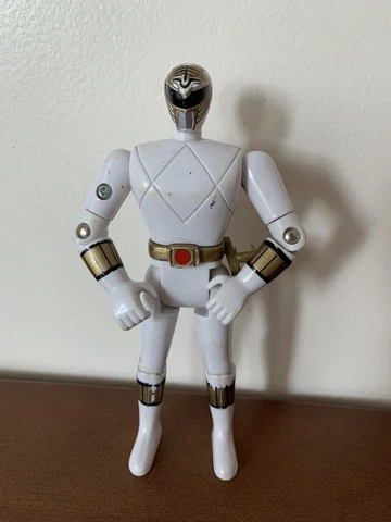 Vintage Mighty Morphin Power Rangers White Ranger Figure 1995 Bandai Cover