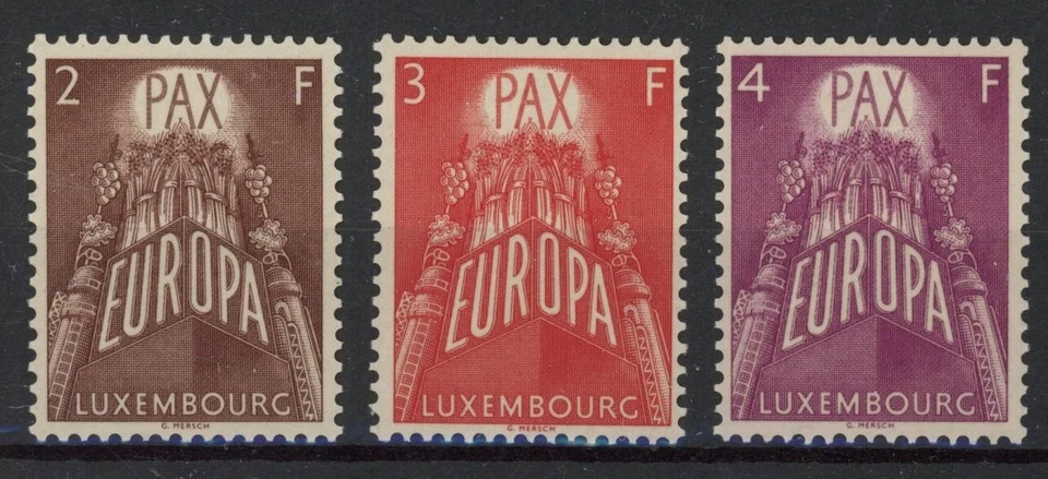 Luxembourg 1957 : EUROPA - Good Set VF MNH Stamps - Catalog Value : 155€ - Image 1 of 1