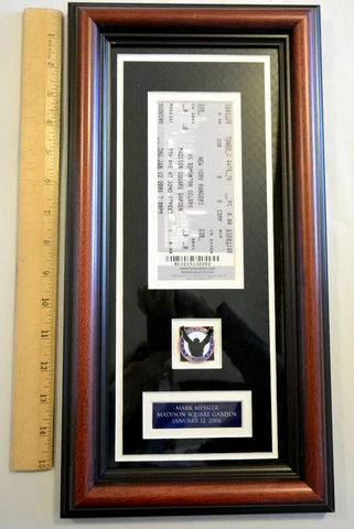 Mark Messier New York Rangers Hockey Framed Retirement Ticket Pin 1/12/06 MSG Cover