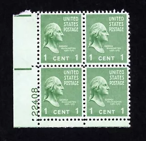 Stamps United States, Scott # 804 Mint NH plate block, VLH margin - Picture 1 of 2