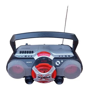 Sony GhettoBlaster Xplod CFD-G505 Mega Bass AM FM Radio CD Cassette Boom Box - Picture 1 of 12