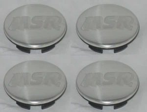 4 CAP DEAL EAGLE ALLOYS 138 MSR LOGO CHROME REPLACES 3087 WHEEL RIM CENTER CAP  - Picture 1 of 2