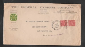 Federal Express Paketboot Abdeckung zu McCormick Dampfschiff Co. Argentinien zu S.F. Ca - Bild 1 von 2