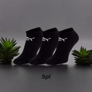 PUMA ADULTS 3 PACK TRAINER SOCKS BLK 100% Authentic UK 6-8 - Picture 1 of 1