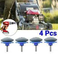 4Pcs Lawn Mower Blade Sharpener Sharpening Stone Grindstone For Power Drills