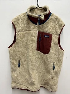 Patagonia Classic Retro X Fleece Vest Sleeveless Fuzzy Beige Full Zip Mens XXL - Picture 1 of 6