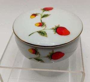 Vintage Otagiri Erdbeeren Schmuck Schale mit Deckel OMC Japan - Bild 1 von 8