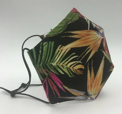 NEW Adult Women Cloth Face Cover Mask 100% Cotton Nose Wire Filter Pocket lbird - Image 1 of 4