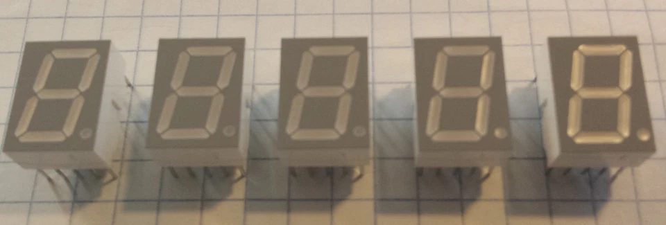 HP Hdsp-5701 Yellow LED 7 Segment Display Cat F Bin 2