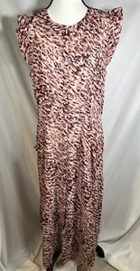 Simply Vera Wang Maxikleid L Landhauskern rot ärmellos gesmokt halbtransparent - Bild 1 von 7