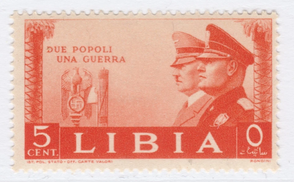 Italy LIBYA 1941 Adolf Hitler Mussolini North Africa Campaign WWII MNH** 19773 - Image 1 of 1