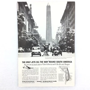 1960 PAN AMERICAN PANAGRA Vintage PRINT AD Airways South American Buenos Aires - Picture 1 of 1