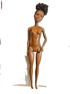 African American BARBIE Doll Bun Hair Petite Stacie C Pics Nude 4 Ooak C354G