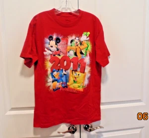 Disney 2011 Florida Rubberized Graphic Short Sleeve Red T-Shirt -Unisex Size L - Picture 1 of 8