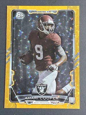 2015 Topps Bowman Gold Refractor дебютант Амари Купер SSP /50 - коричневые - Алабама - Изображение 1 из 3