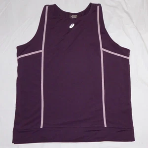 WOMENS ACTIVE TANK TOP ASICS PLUM PINK TENNIS PICKLEBALL SHIRT SLEEVELESS XL - Picture 1 of 8