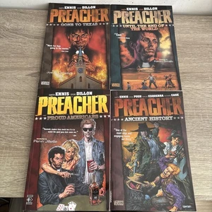 Preacher by Garth Ennis Steve Dillon Manga Graphic Novel Series Volumes 1-4 - Imagen 1 de 24