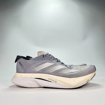 Adidas Adizero Boston 12 Silver Violet Running Shoes Lace Up HQ2170 Women’s Sz 8 - Image 1 of 4