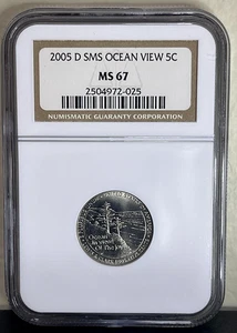 2005-D SMS OCEAN VIEW Jefferson Nickel 5C NGC MS67 - Picture 1 of 2