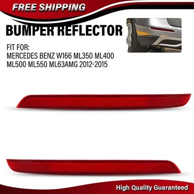 Rear Bumper Reflector Light Set For Mercedes Benz W166 ML350 ML400 ML500 ML550 - Image 1 of 4