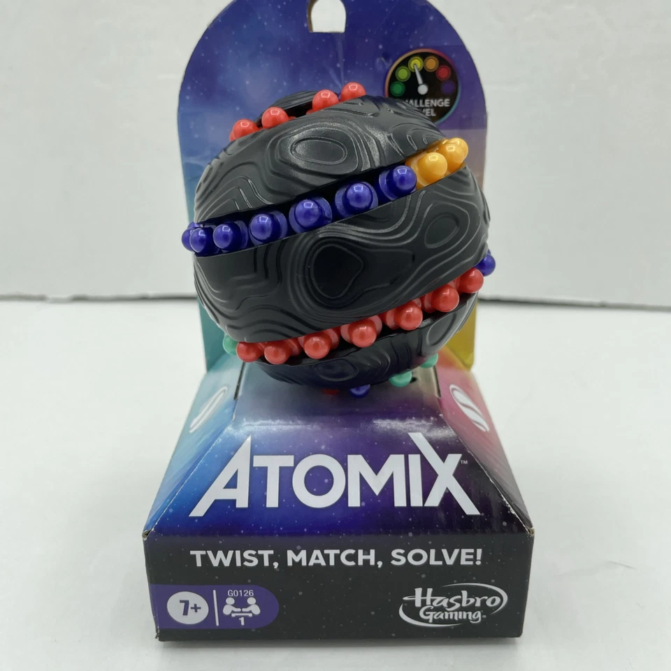 《NEW》Atomix Game, Brainteaser Puzzle Sphere for 1 Player, Fidget Toys Hasbro - Image 1 of 4