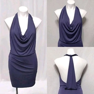 BCBGMAXAZRIA Skye Halter Sexy Formal Evening Wedding Guest Open Back Dress Small - Picture 1 of 12