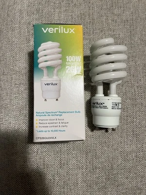 Bombilla Verilux 26 vatios espectro natural GU24 100 vatios equivalente CFS26GU24VLX Foto 1 de 4