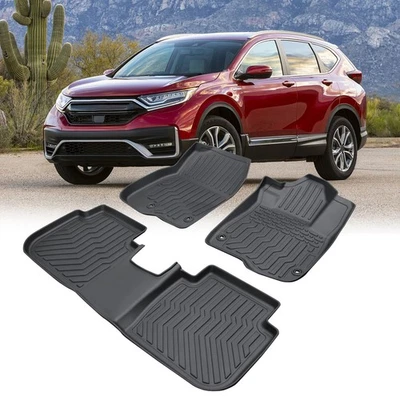 Car Floor Mats for 23-24 Honda CRV Hybrid Black All-Weather TPE Rubber Car Mats - Imagem 1 de 4