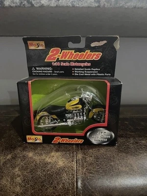 1998 Maisto 2 rodas 1:18 motocicleta de metal fundido Honda Valkyrie amarela/preta (Bin#7) - Imagem 1 de 2