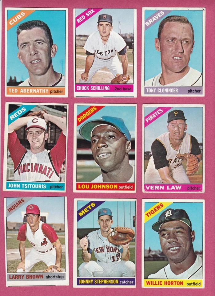 1966 Topps Baseball Cards - commons, poor/fair/good condition, filler cards - Image 1 of 1