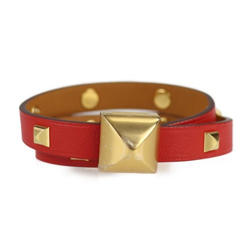 HERMÈS Bracciale HERMES Medor Unifini Clout Doppio Tour Rosso Veloce Autentico Ottimo