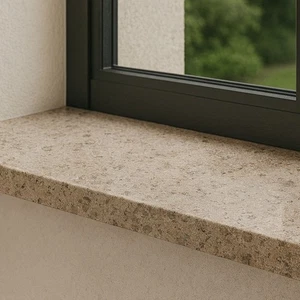 Jura Grey Honed Limestone Windowsill SAMPLE - Picture 1 of 1