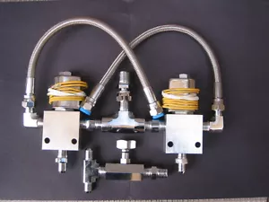 Lowrider Hydraulics Two Dump Kit, w/ braided hose, chrome finished, show setup - Picture 1 of 1