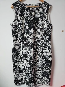 Jaeger Floral Shift Wedding Evening Dress Size 16 - Picture 1 of 9