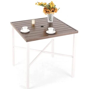 Patio Bar Table Outdoor Bar Height Bistro Table Metal W/ 1.57" Umbrella Hole US - Picture 1 of 8