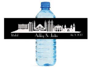 Istanbul Theme Water Bottle Labels Birthday Party Wedding sweet 16 - Picture 1 of 5