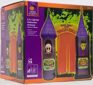 Halloween 9,5 piedi illuminato House of Horrors Archway gonfiabile nuovo con scatola - Foto 1 di 2