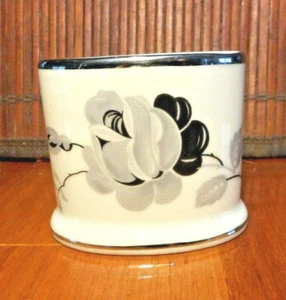 KPM Kjøbenhavn Porcellain Maleri Vallø Black Rose Toothpick Holder 50's Vintage  - Picture 1 of 7